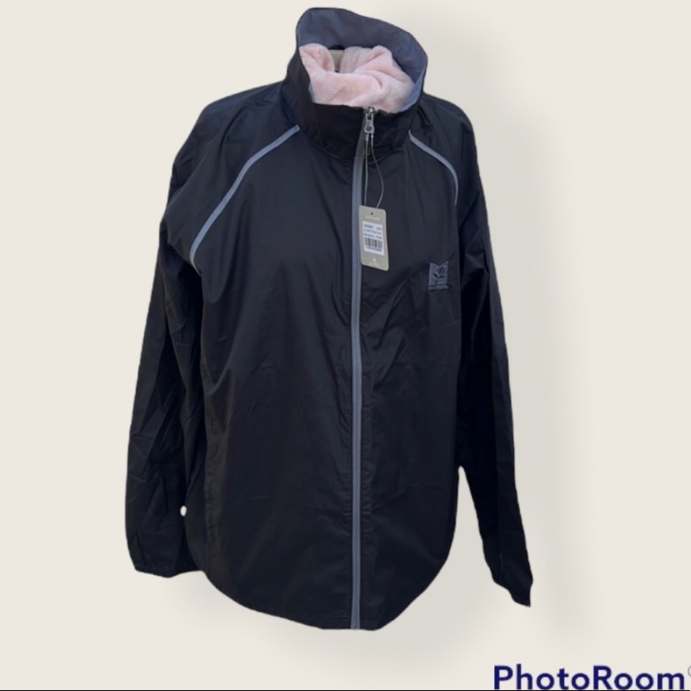 Mens black windbreaker jacket